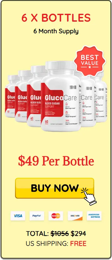 GlucoCare pills 6 Bottle